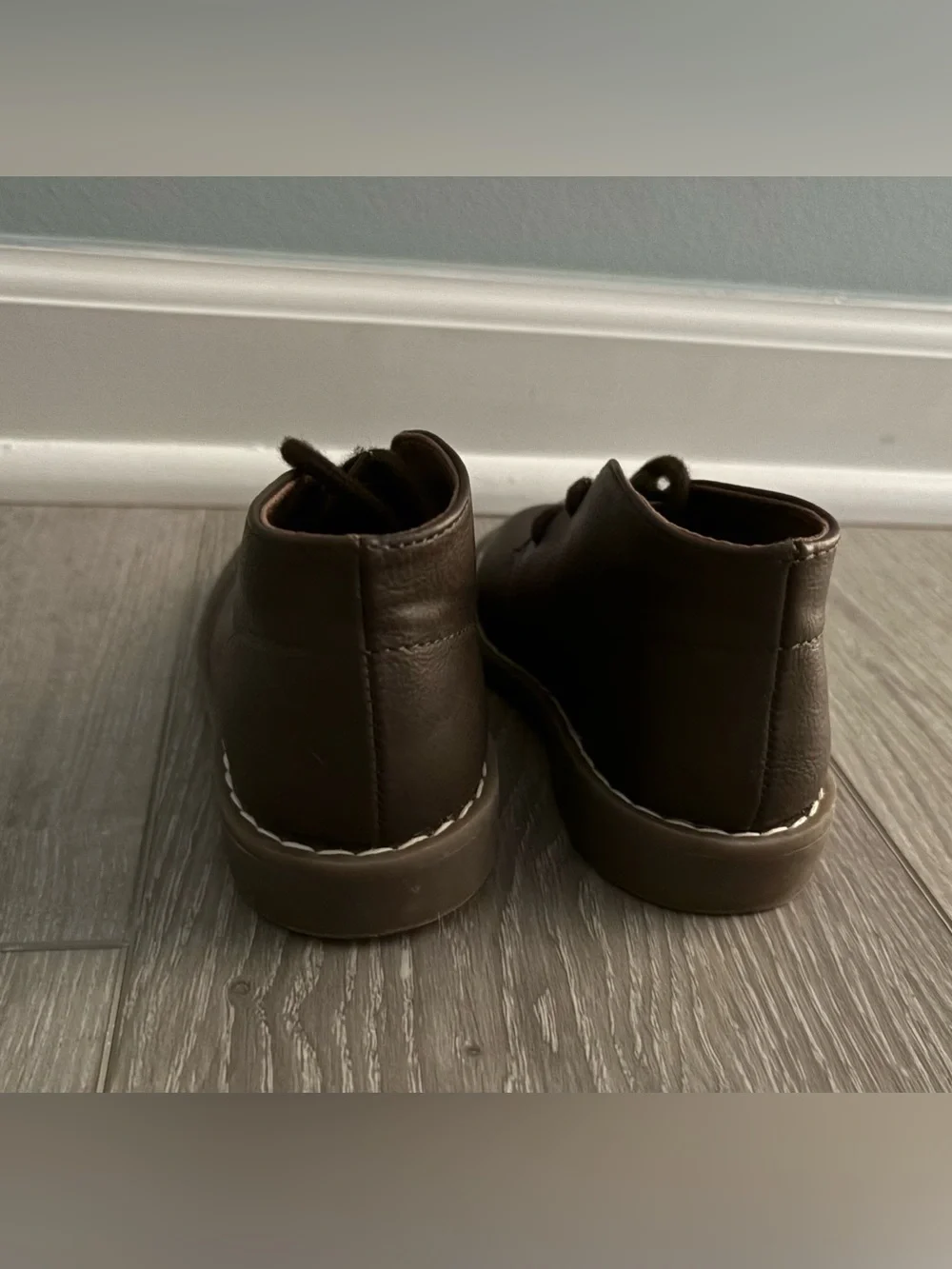 Place Kids Brown Lace-Up Ankle Boots.  Boys Toddler  size 8